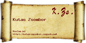 Kutas Zsombor névjegykártya